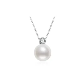 18K Solid Gold Freshwater Pearl Necklace KN00162