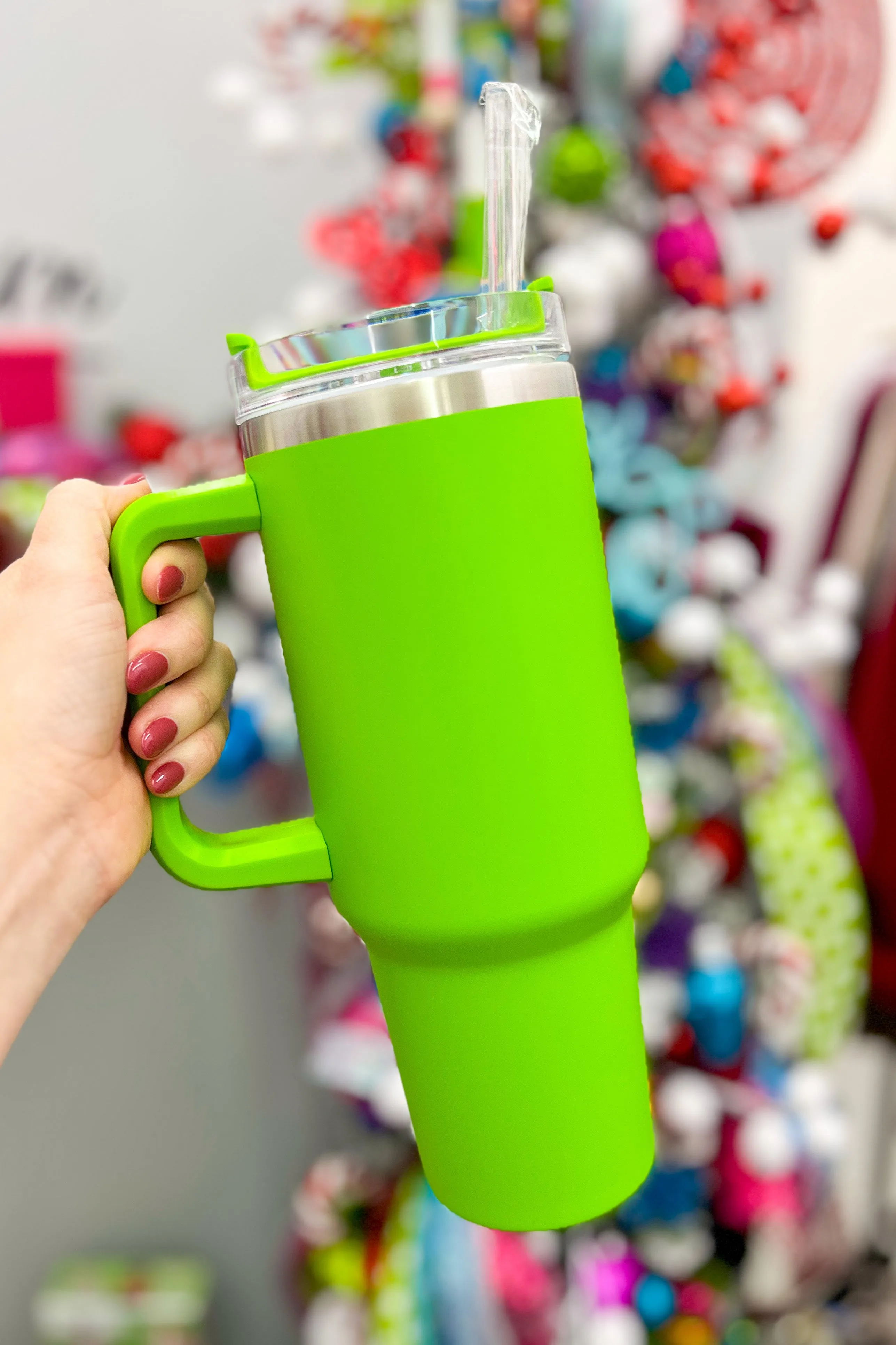 40oz Tumbler, Lime Green