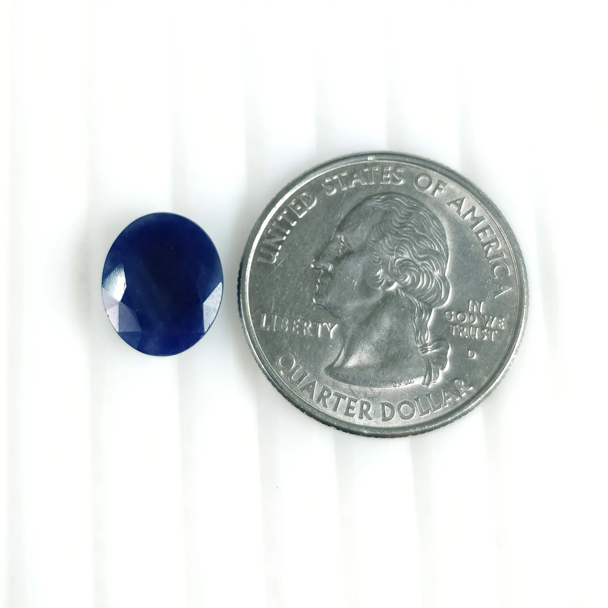 5.38ratti Natural Untreated BLUE SAPPHIRE (NEELAM) Gemstone Rashi Ratan Oval Shape Normal Cut 12*10mm