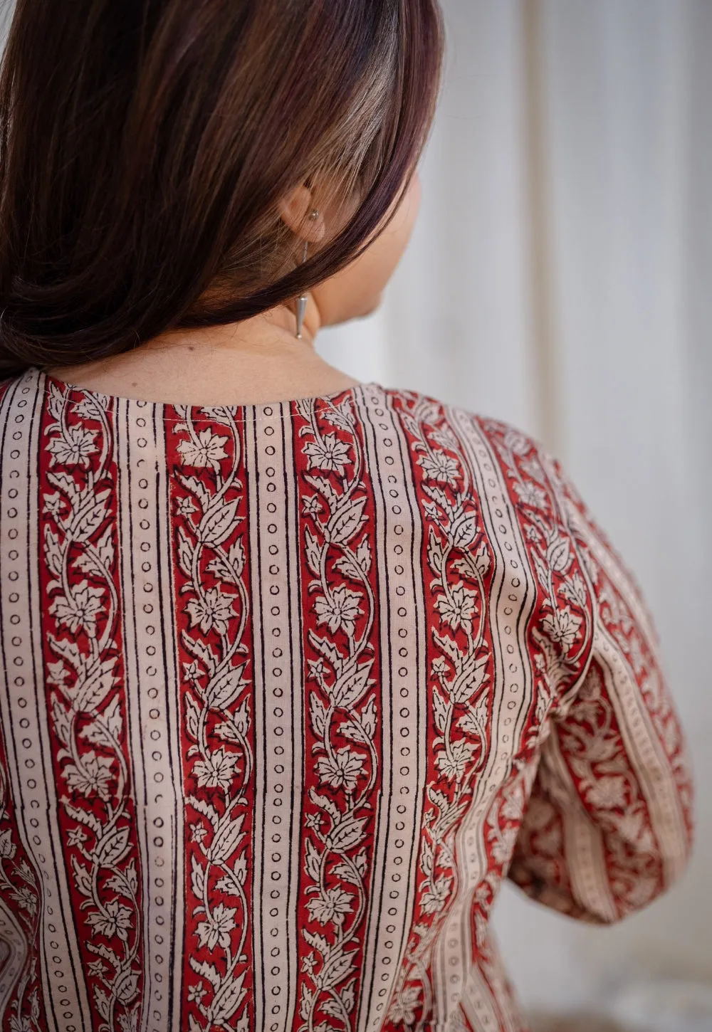 Afza Kalamkari Cotton Top