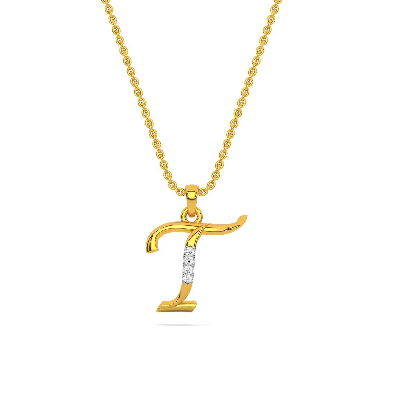 Alphabet T  Unisex Pendant