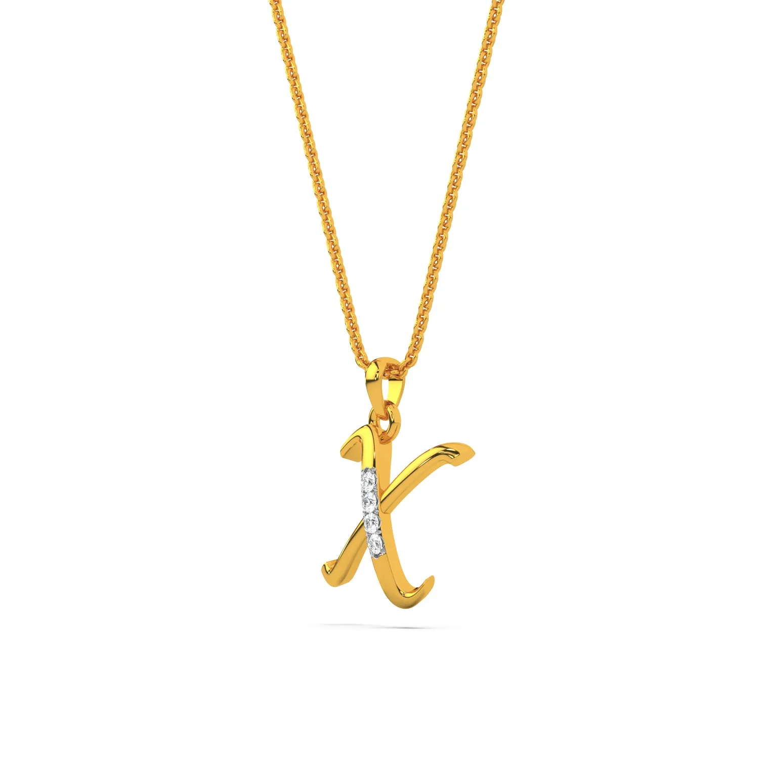 Alphabet X  Unisex Pendant