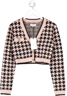 assignment Pink Carly Dogtooth Cardigan UK S