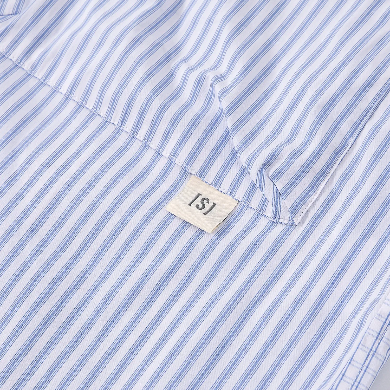 A[S]USL STRIPES MIX CHECKS SHIRT-BLUE