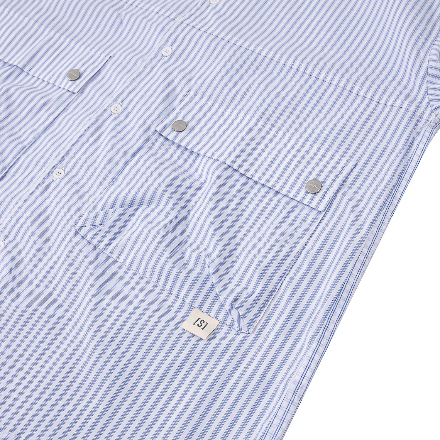 A[S]USL STRIPES MIX CHECKS SHIRT-BLUE