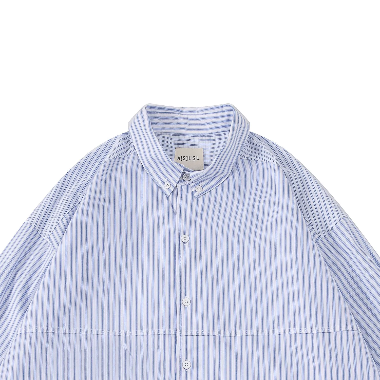 A[S]USL STRIPES MIX CHECKS SHIRT-BLUE