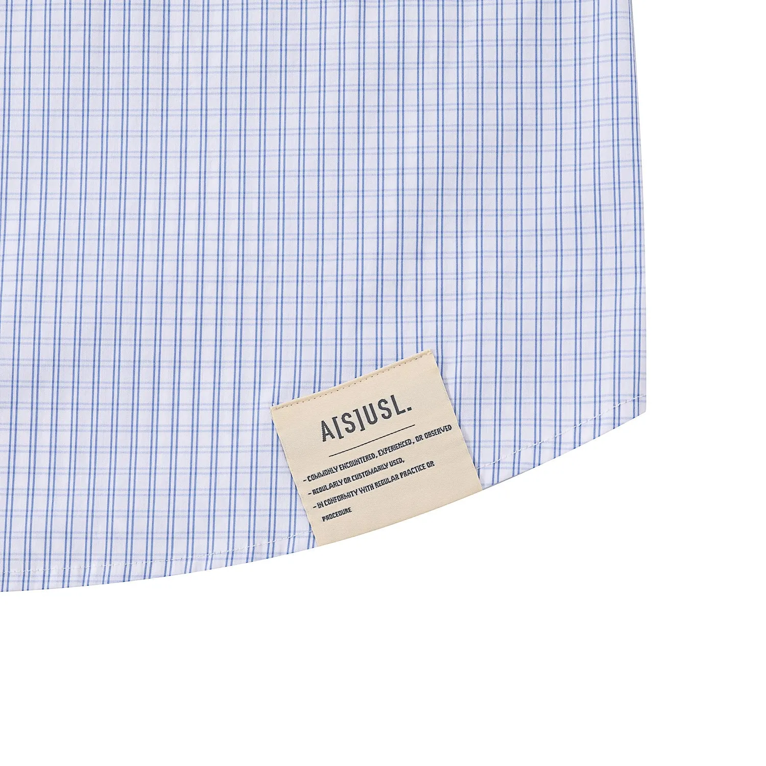 A[S]USL STRIPES MIX CHECKS SHIRT-BLUE