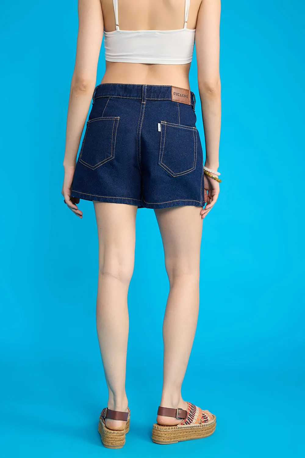 Asymmetrical Raw Denim Skort