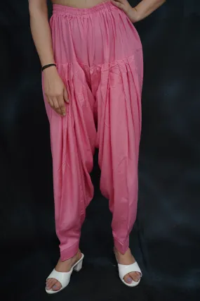 Baby Pink Rayon Patiala Salwar