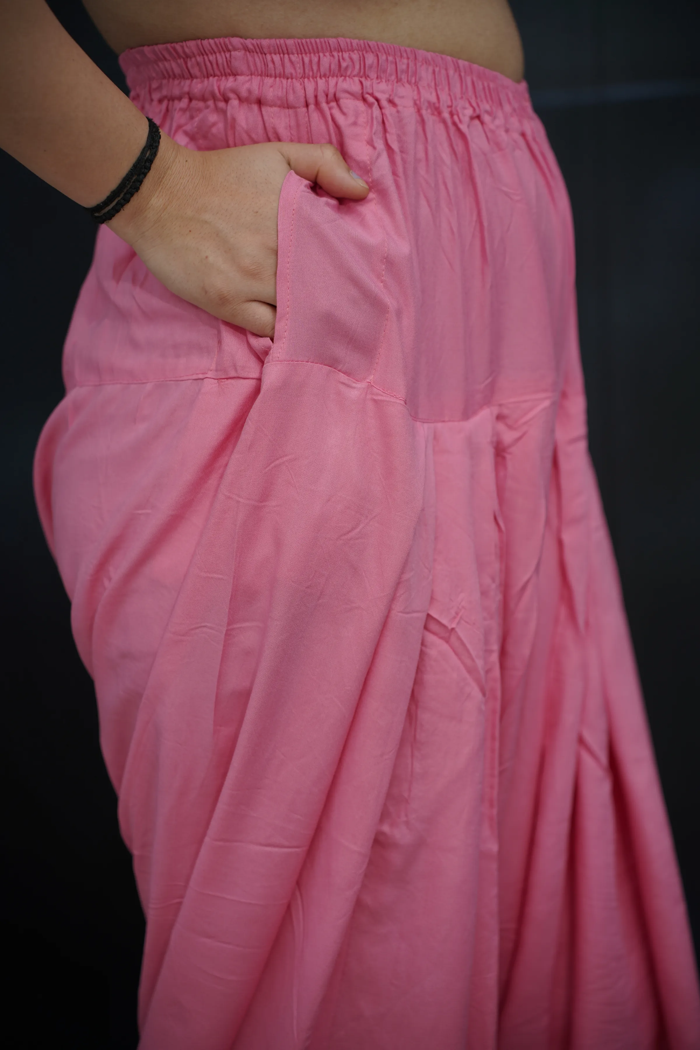 Baby Pink Rayon Patiala Salwar