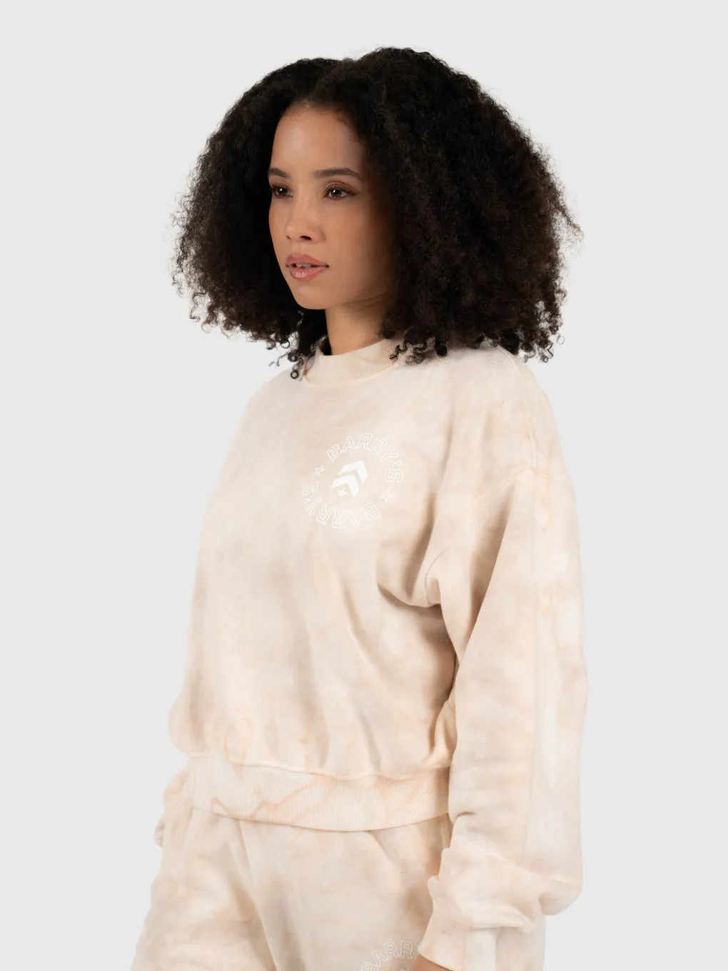 BARRY'S MARBLE DYE OVERSIZED CROP PULLOVER