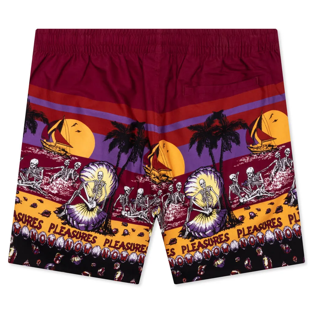 Beach Short - Burgundy