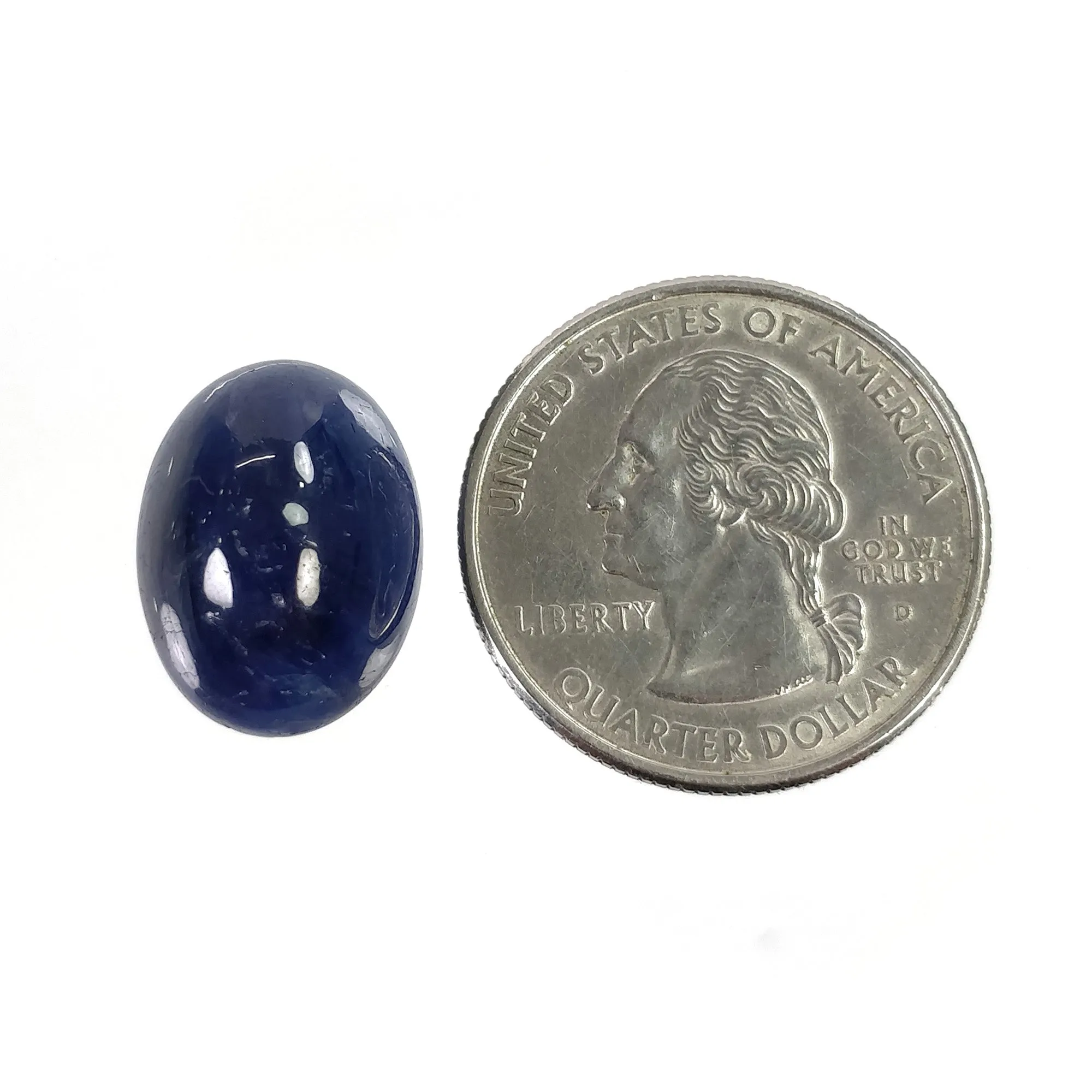 BLUE SAPPHIRE Gemstone Cabochon : 21.10cts Natural Untreated Unheated Sapphire Oval Shape Cabochon 17*13mm