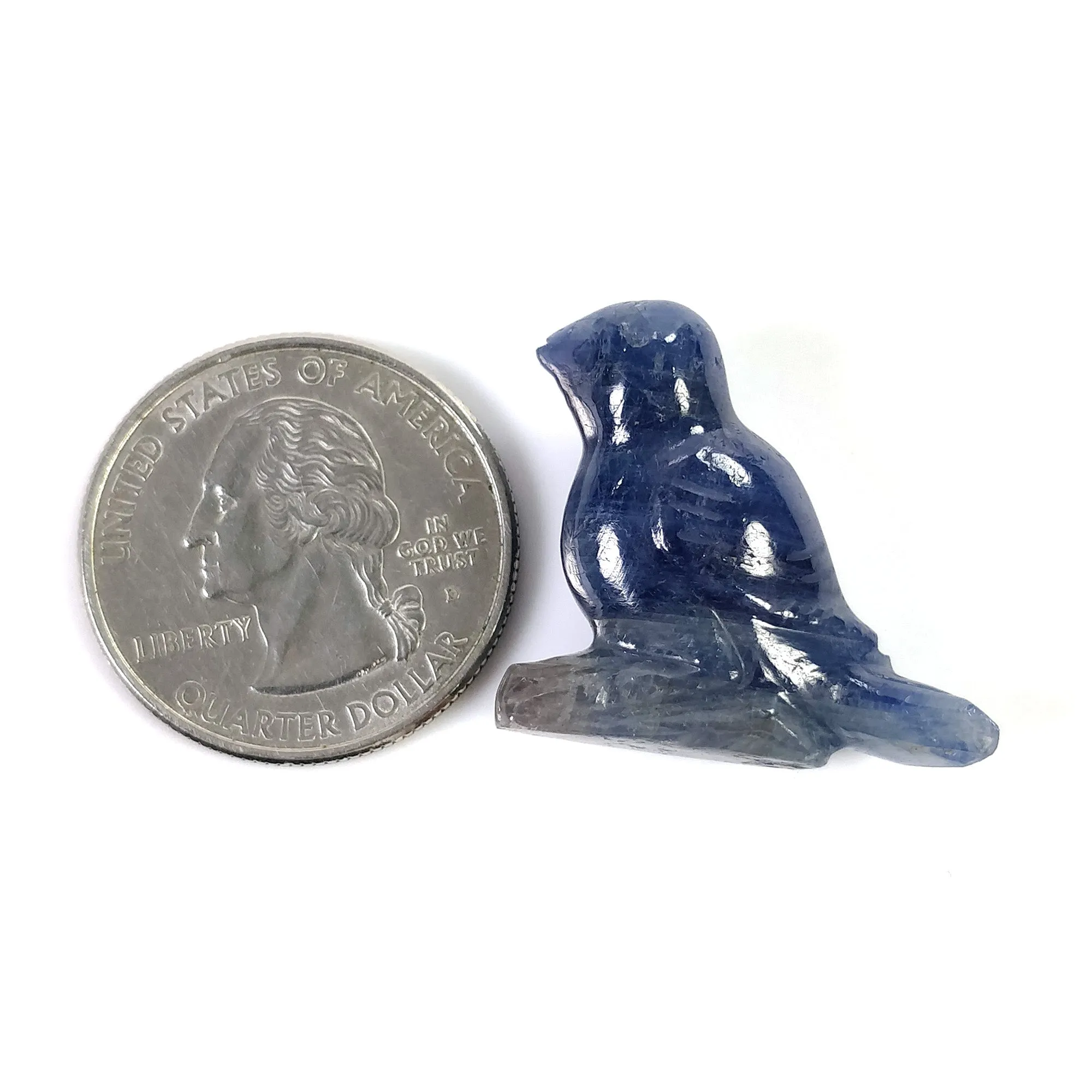 BLUE SAPPHIRE Gemstone Carving : 45.35cts Natural Untreated Unheated Sapphire Hand Carved Bird 26*24mm