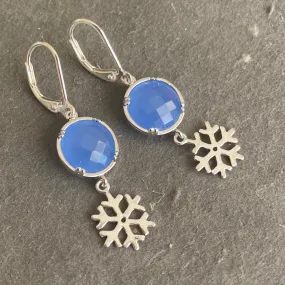 Blue Snowflake Dangles