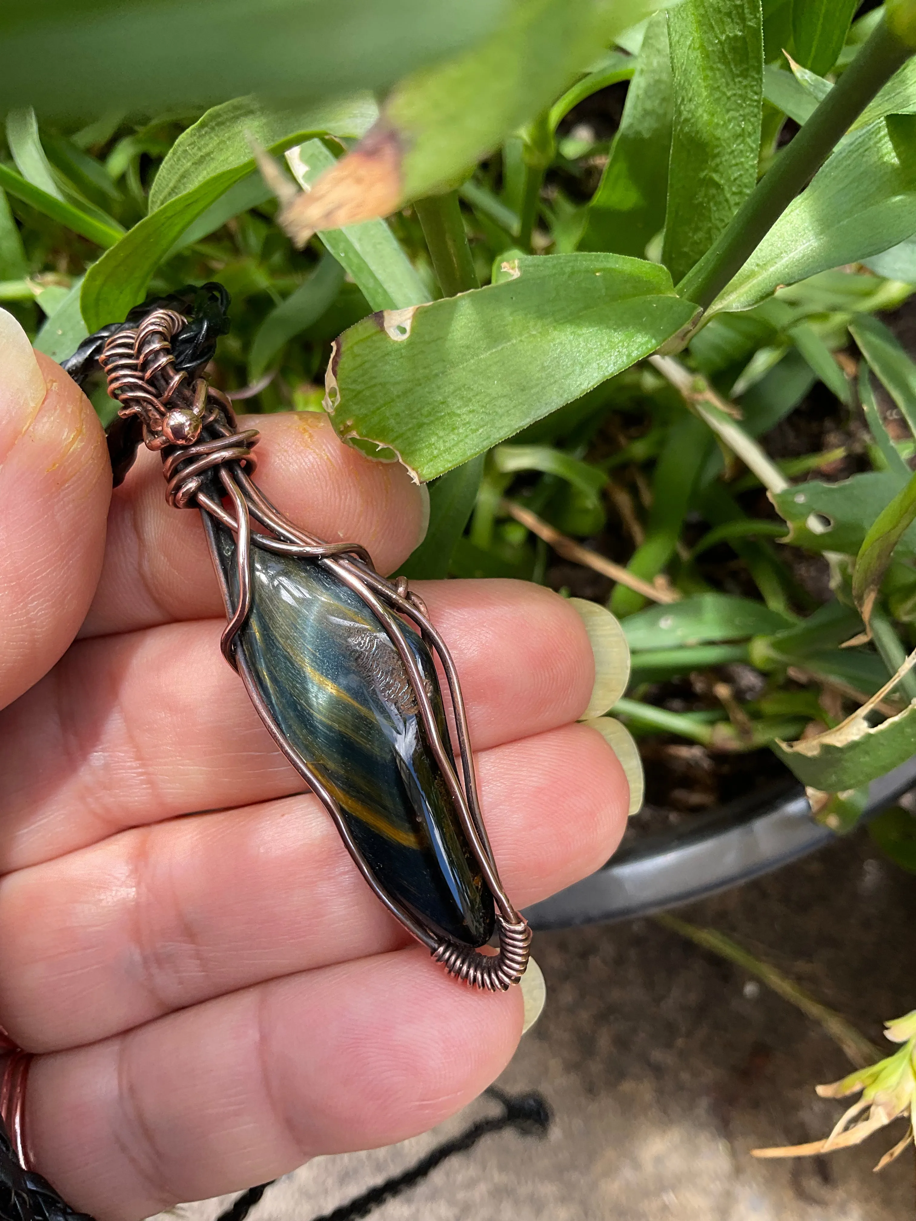 Blue Tiger Eye Pendant.