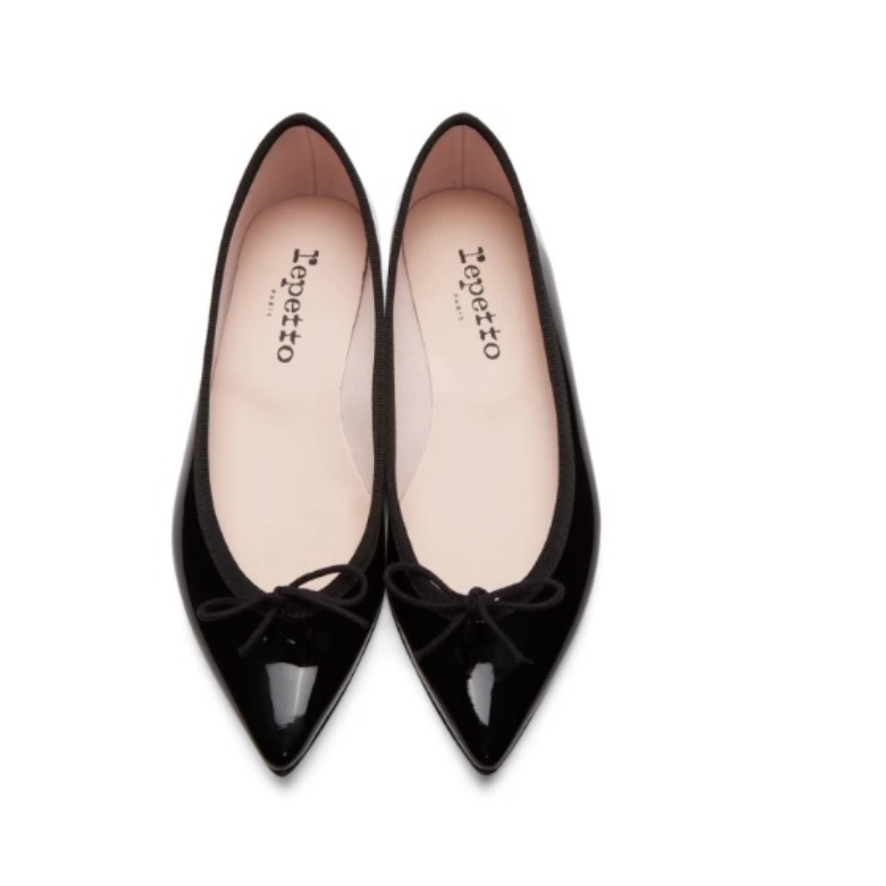 BRIGETTE BALL PATENT LEATHER BALLERINA BLACK