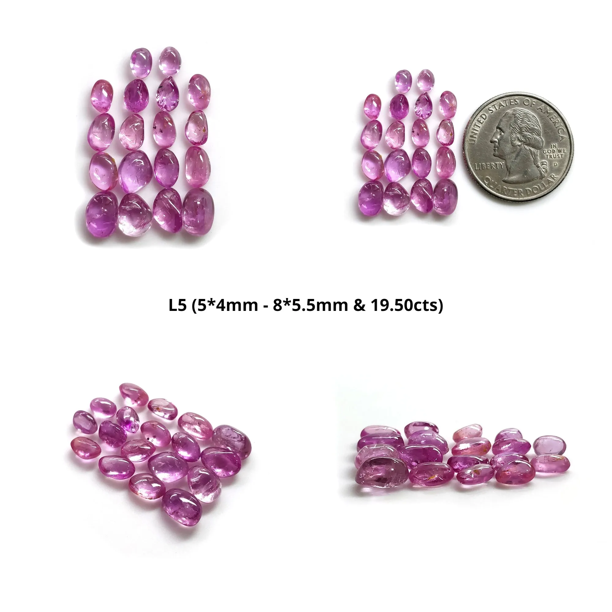 Burmese Ruby Gemstone Cabochon : Natural Untreated Unheated Ruby Uneven Shape Tumble Lots