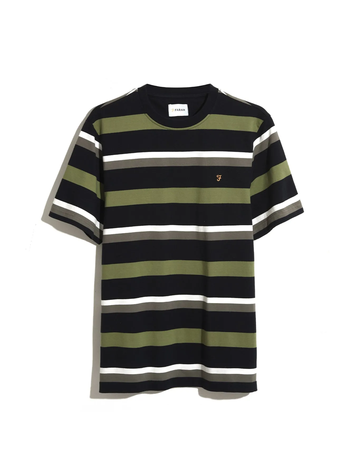 Caspar Regular Fit Stripe T-Shirt In True Navy