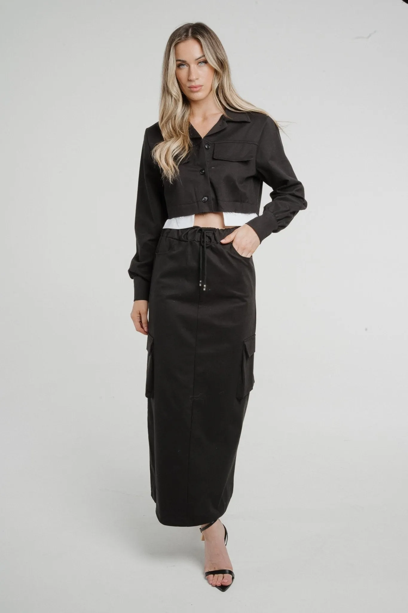 Cathy Cropped Jacket In Black