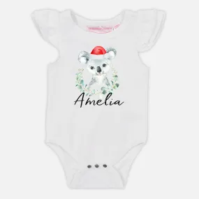 Christmas Animal - Name - Short Sleeve Flutter - Custom