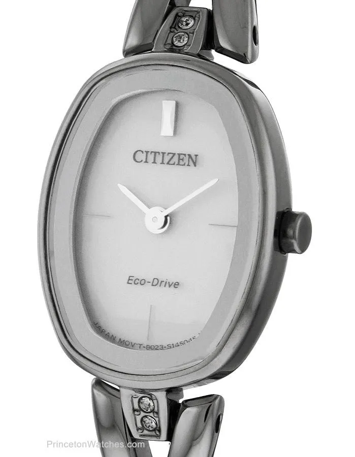 Citizen Eco-Drive Womens Silhouette - Swarovski Crystals - Stainless Steel