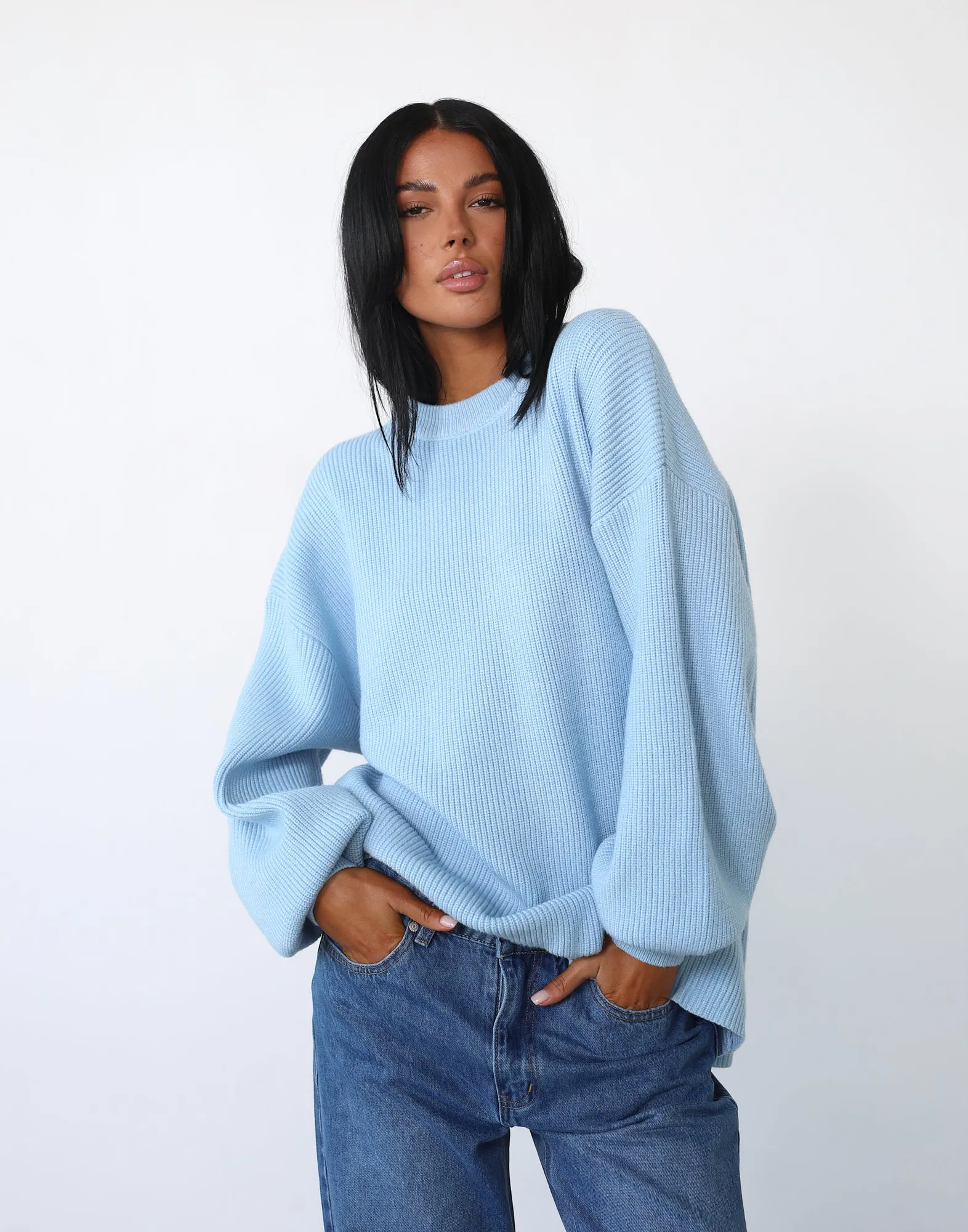 Cody Oversized Jumper (Powder Blue)