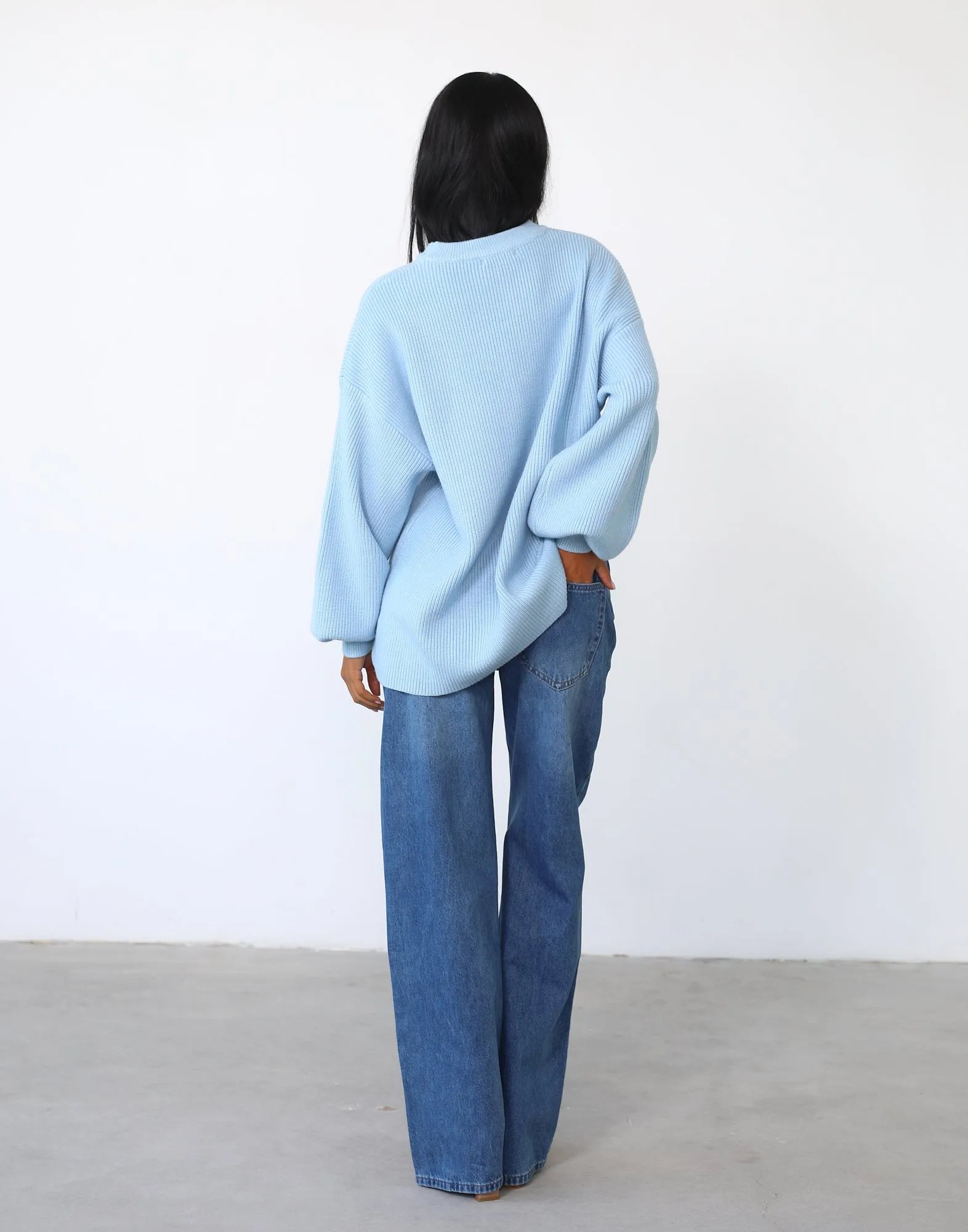 Cody Oversized Jumper (Powder Blue)