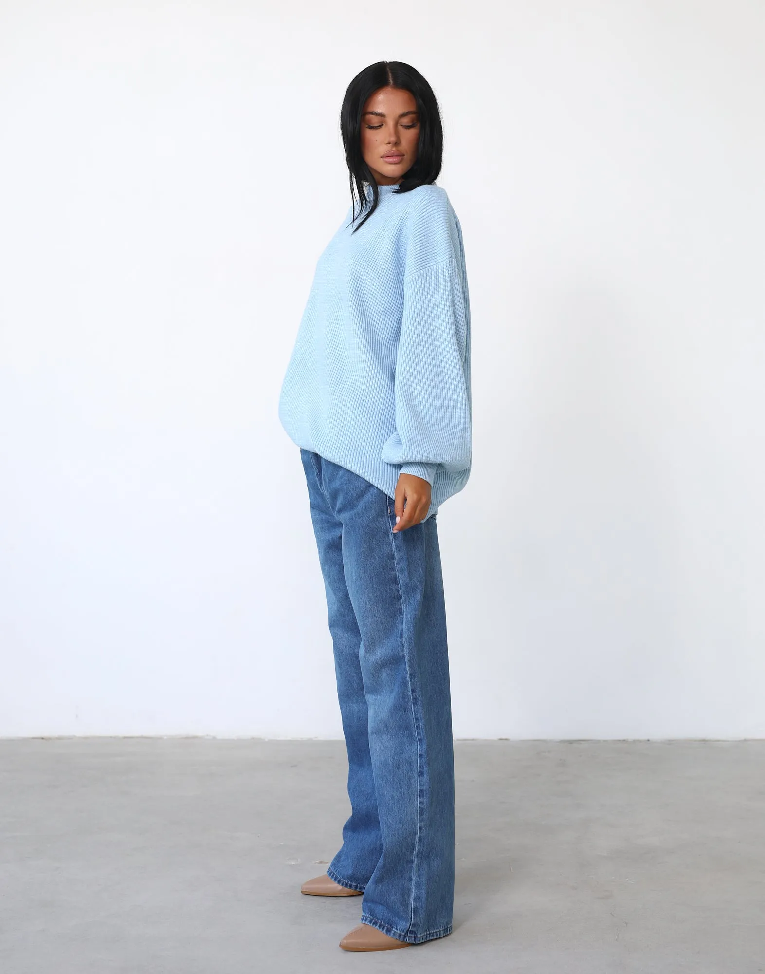 Cody Oversized Jumper (Powder Blue)