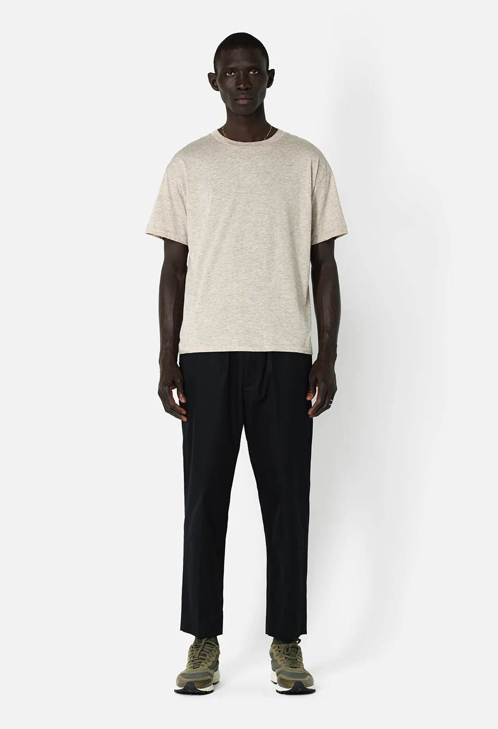 Cotton Cashmere Crew / Tan