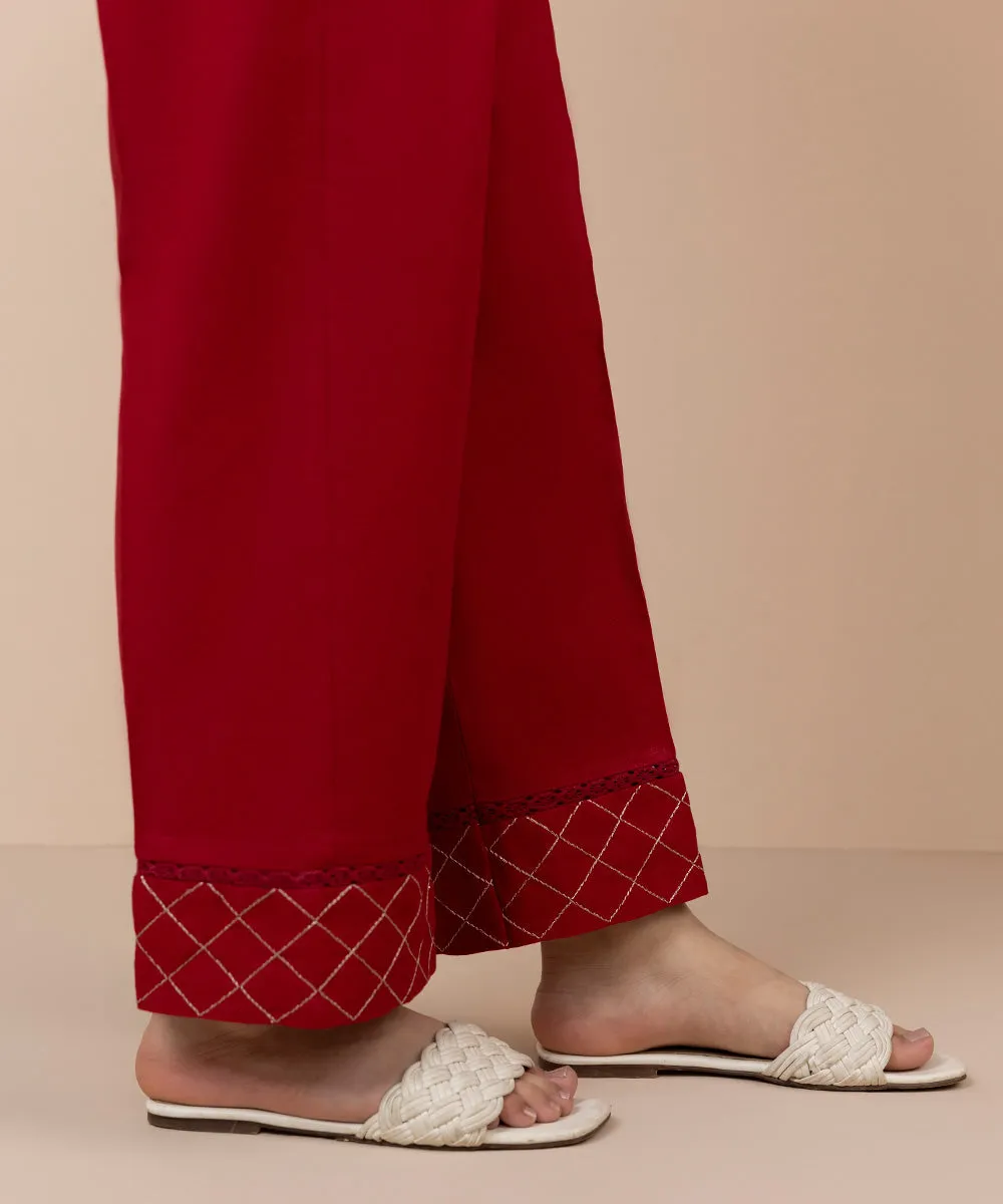 Cotton Linen Straight Pants