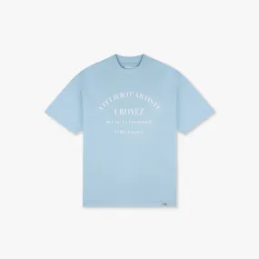 CROYEZ ATELIER T-SHIRT - LIGHT BLUE/WHITE