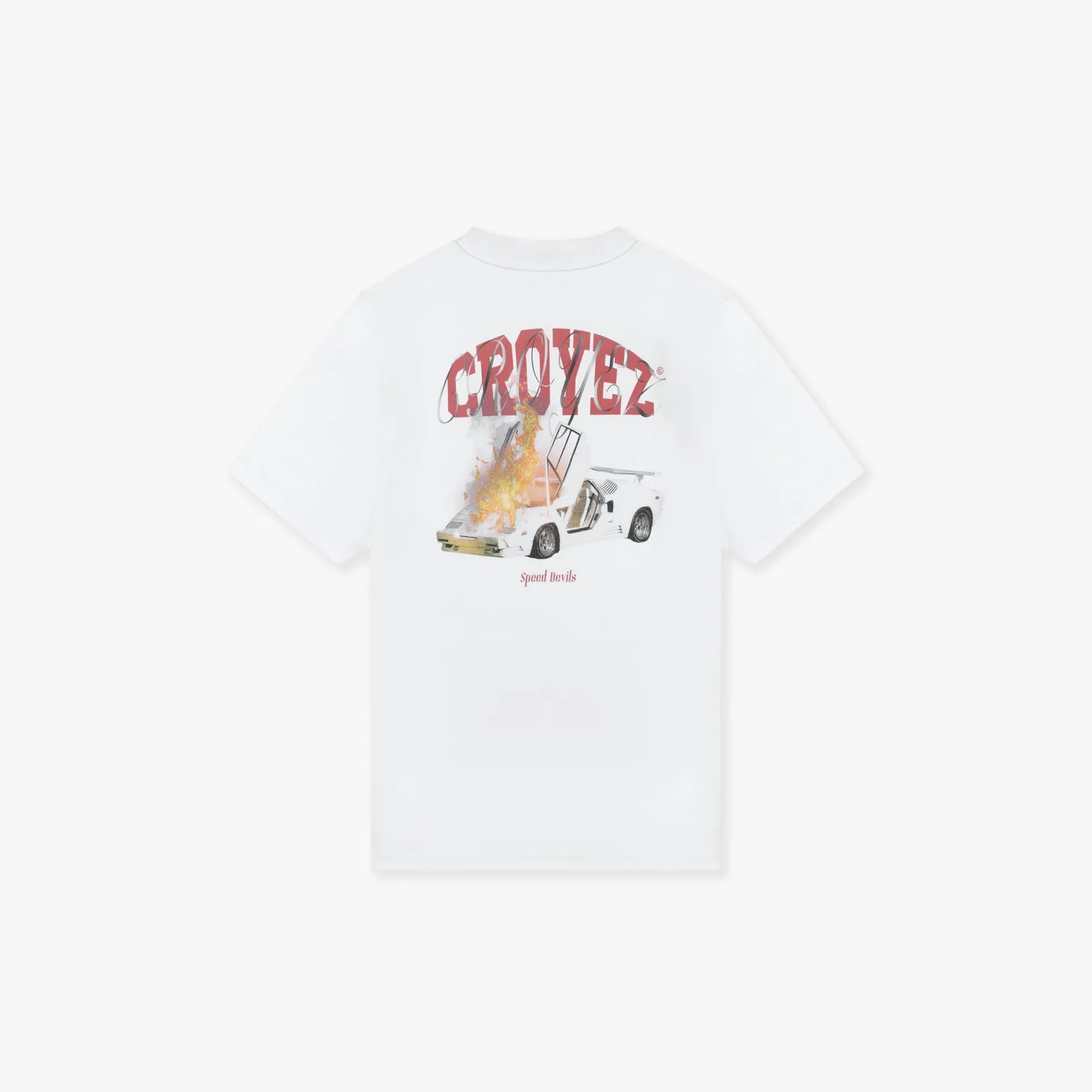 CROYEZ BROKEN LAMBO T-SHIRT - WHITE/RED