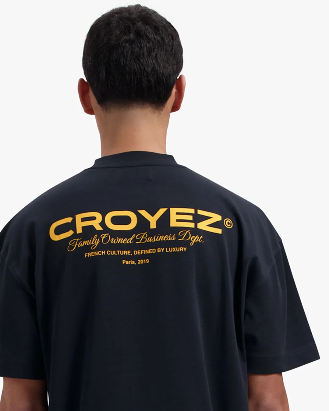 CROYEZ FAMILY OWNED BUSINESS T-SHIRT - BLACK/YELLOW