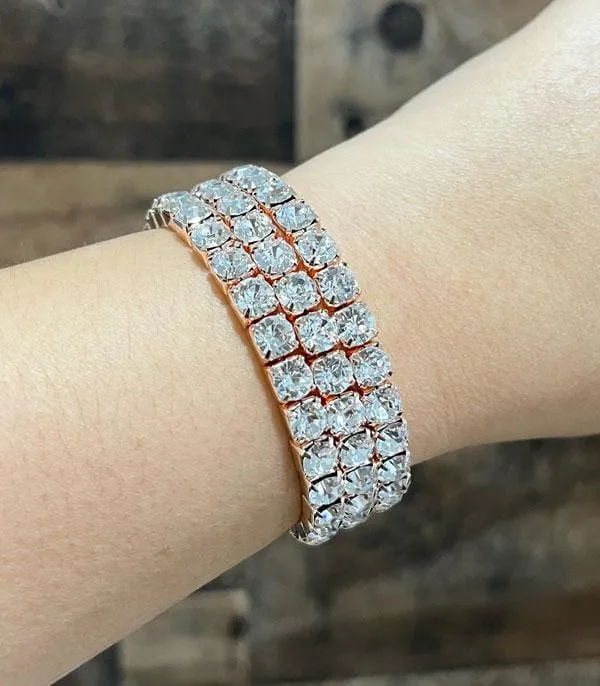 Crystal rhinestone spiral BRACELET