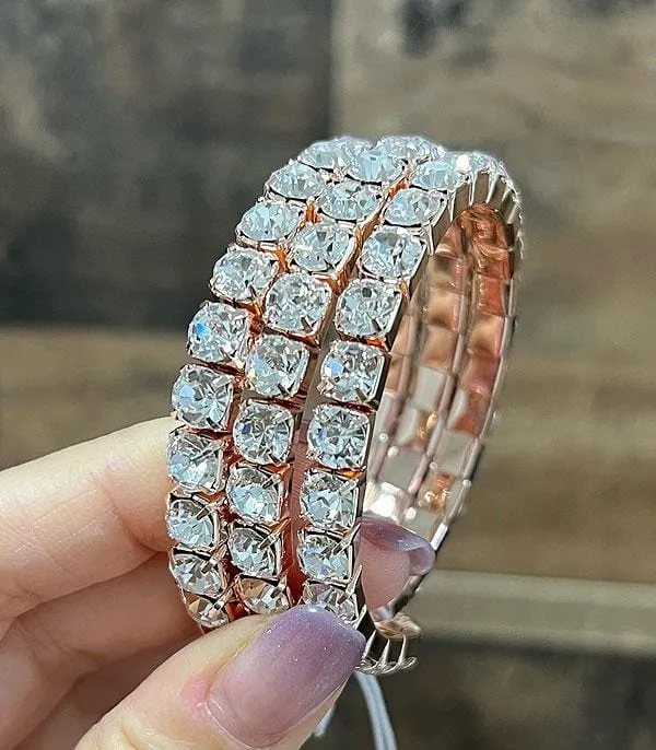 Crystal rhinestone spiral BRACELET