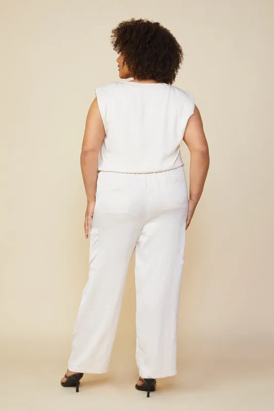 Curvy Cargo Silky Pants