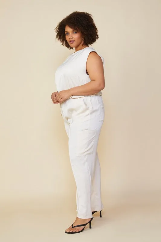 Curvy Cargo Silky Pants