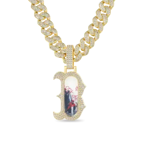 Custom Bosox Letter Photo Pendant