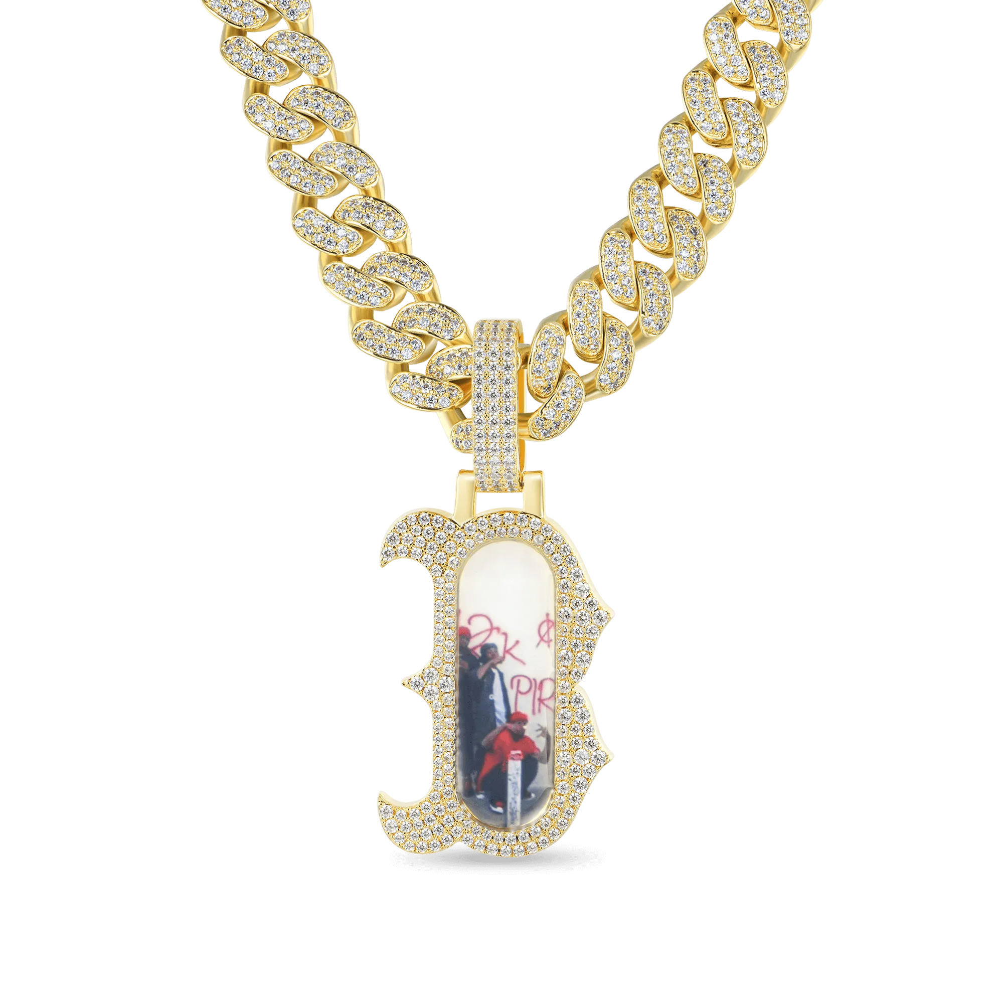 Custom Bosox Letter Photo Pendant