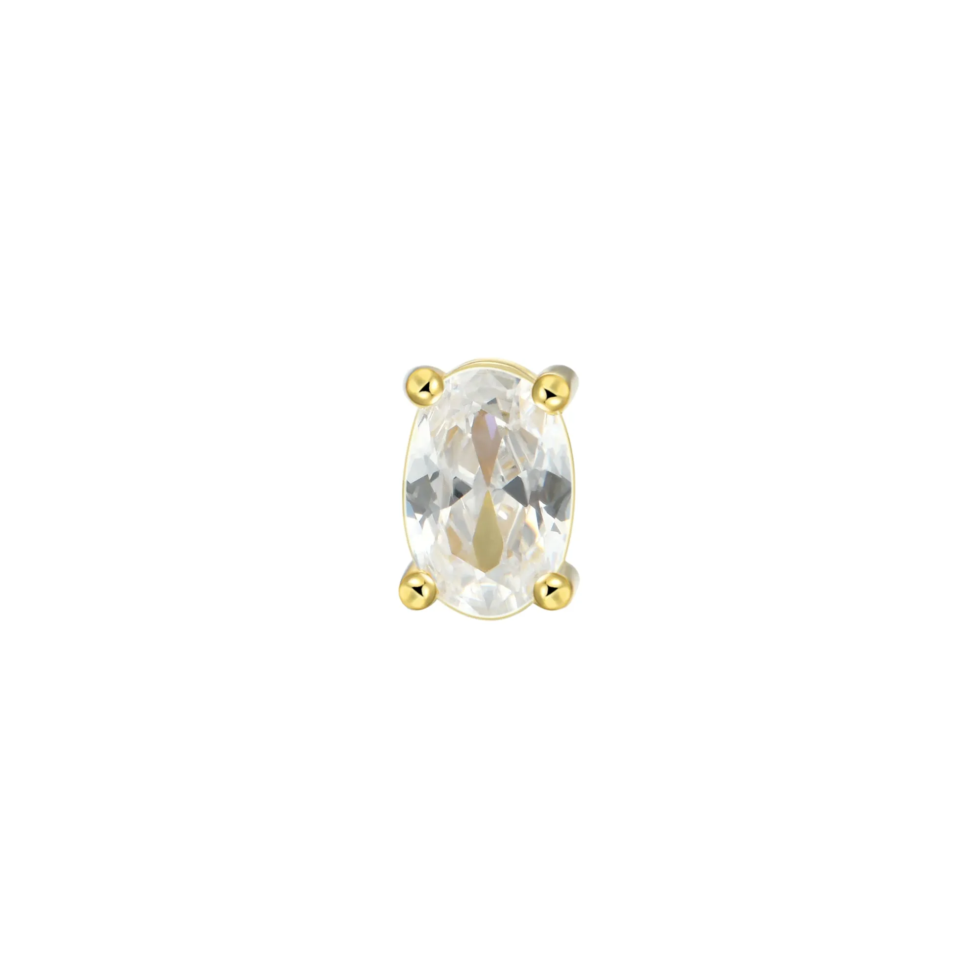 Custom Classic Moissanite Stud Earring