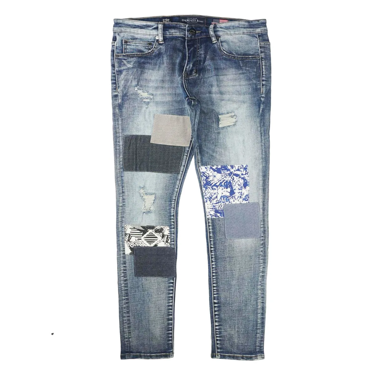 Da Vinci Patchwork Premium Stretch Denim (Lt Blue) /C1