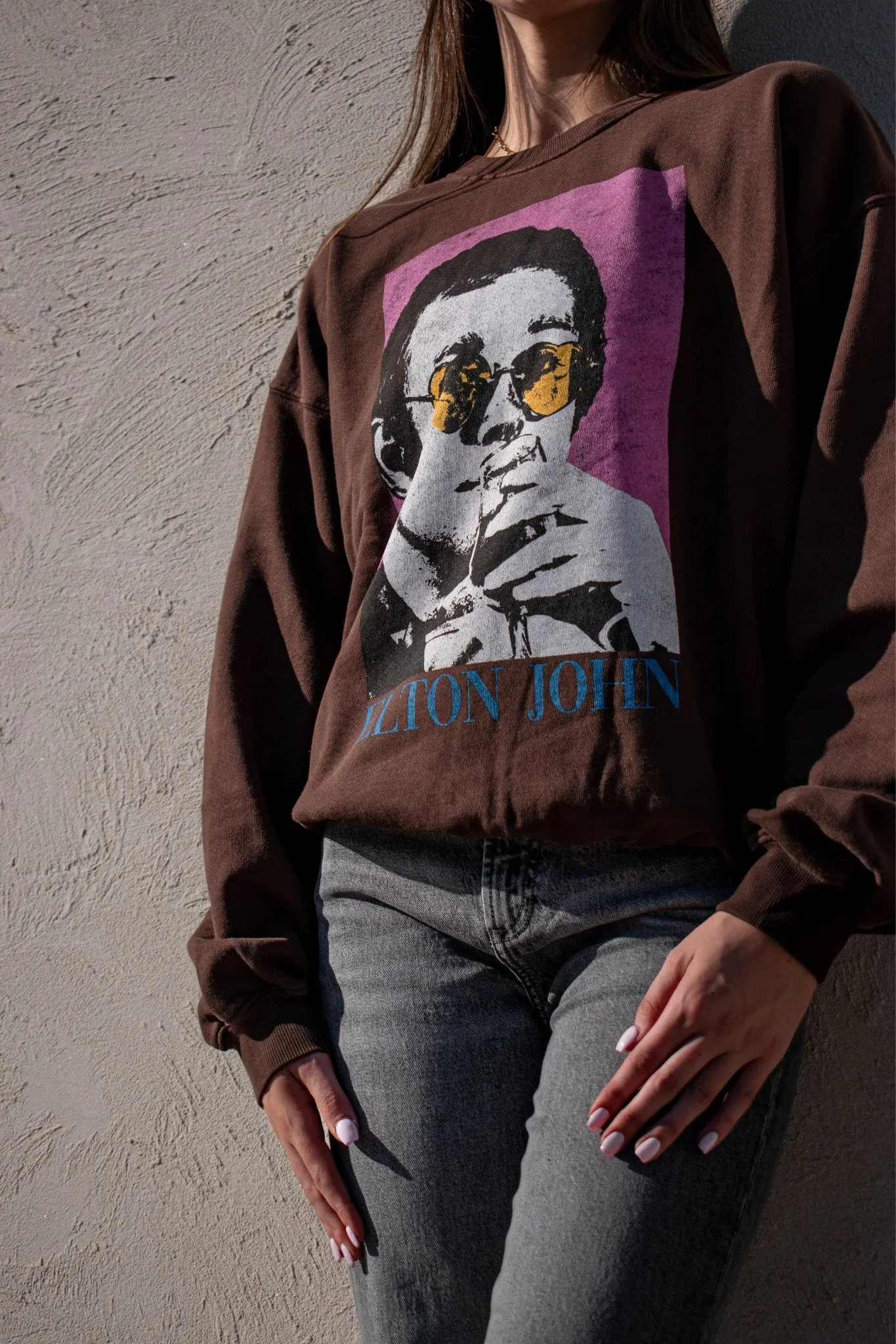 Day Dreamer: Elton John Heart Glasses Sweatshirt