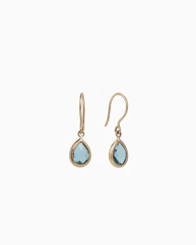 Dewdrop Stone Earrings - Hampton Blue Topaz