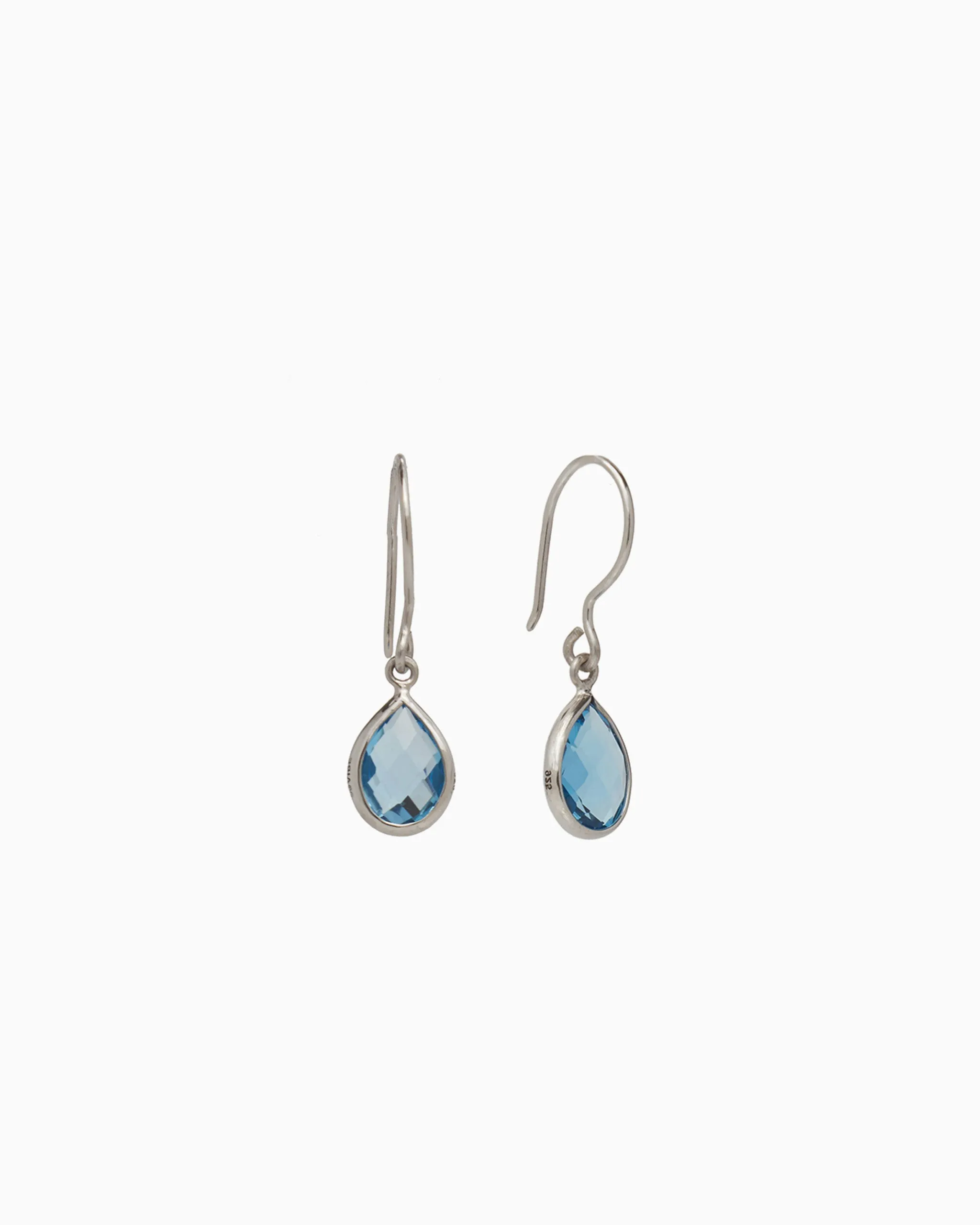 Dewdrop Stone Earrings - Hampton Blue Topaz