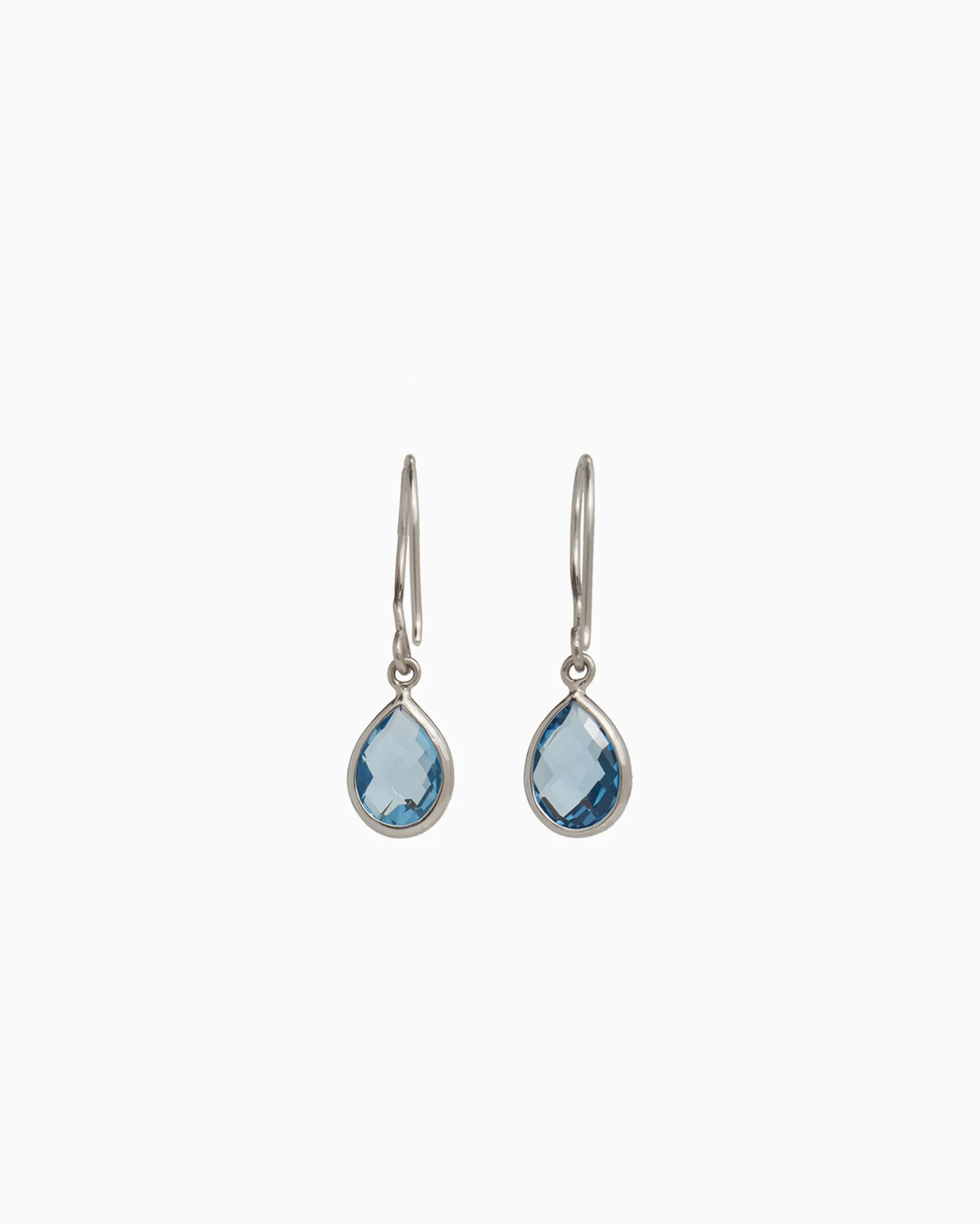 Dewdrop Stone Earrings - Hampton Blue Topaz