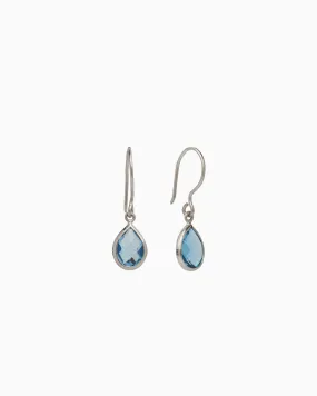 Dewdrop Stone Earrings - Hampton Blue Topaz