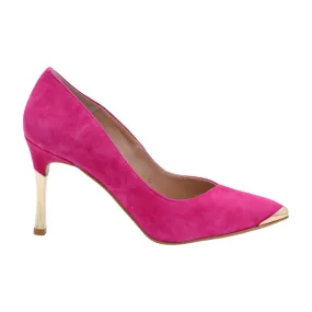 FABUCCI Fuchsia Pink Suede Heels