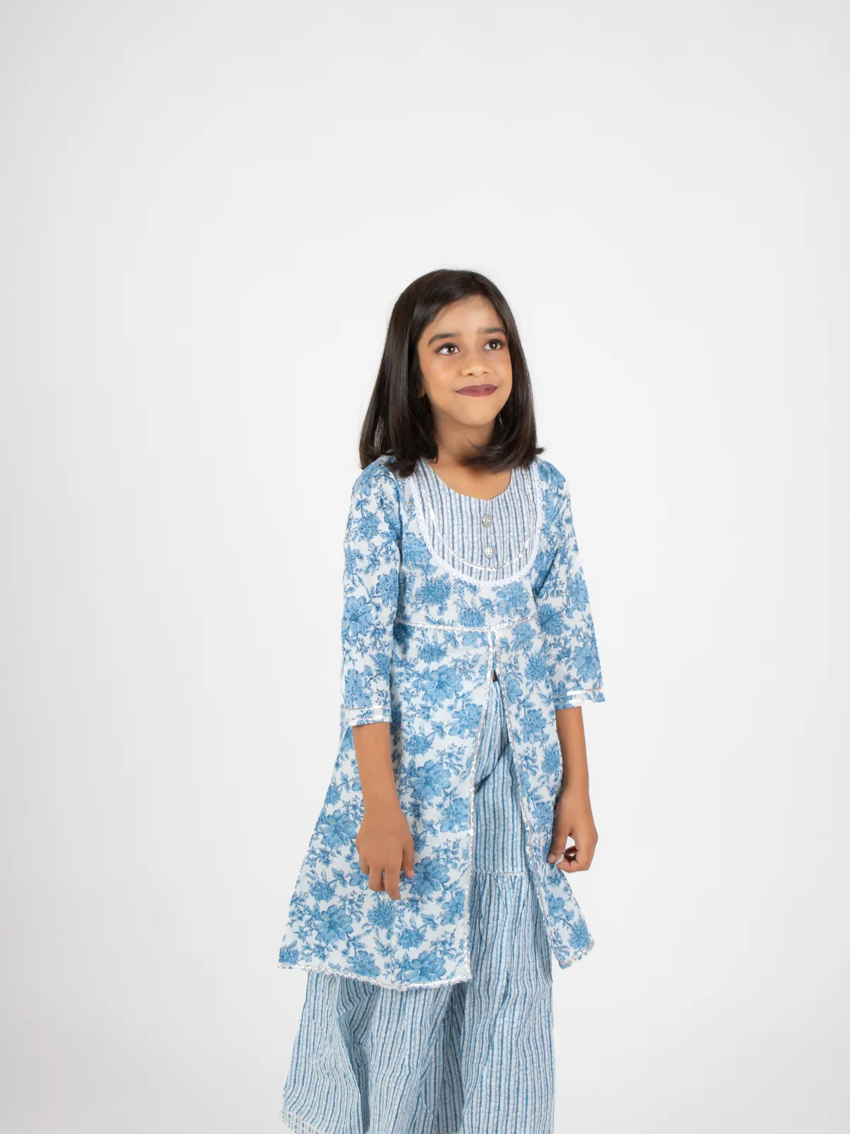 Floral Slit Kurta Set