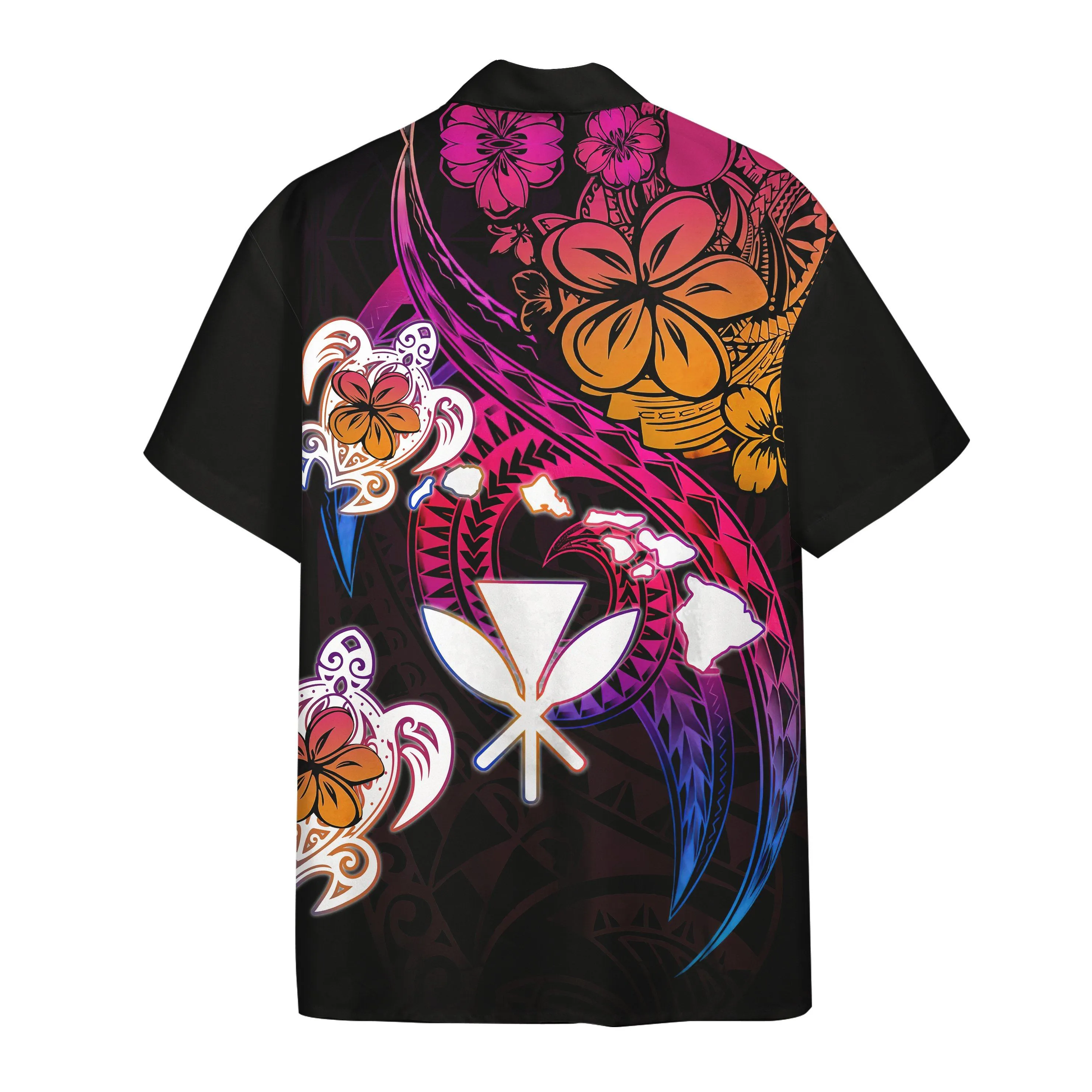 Gearhuman 3D Amazing Polynesian Hawaii Frangipani Flower Custom Short Sleeve Shirt